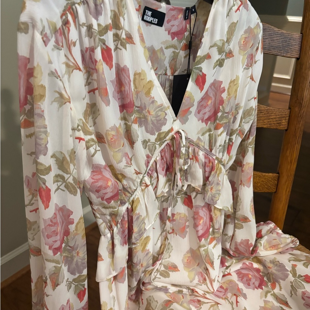 The Kooples Floral Wrap Blouse